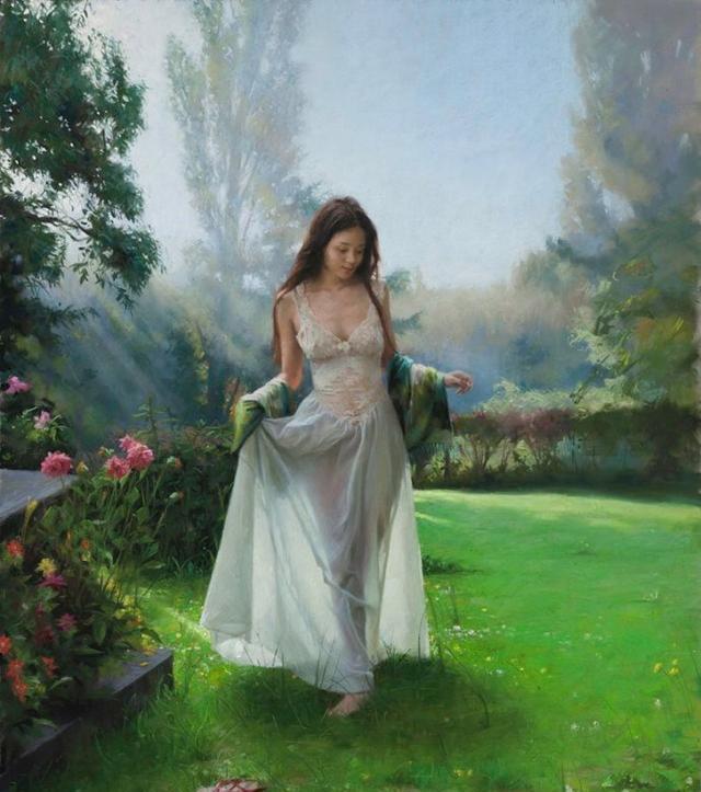 浅谈油画艺术与生活的关系,世界人体油画里如花似玉的美女欣赏