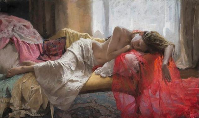 浅谈油画艺术与生活的关系,世界人体油画里如花似玉的美女欣赏