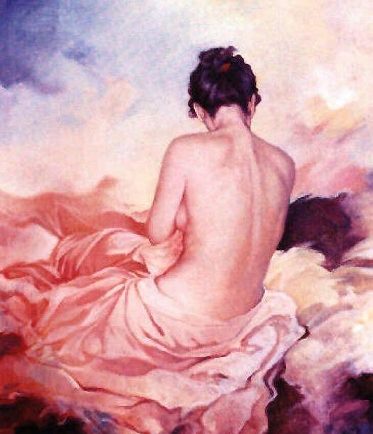对中国油画艺术的探索启示,世界名画欣赏,人体油画里的知性美!
